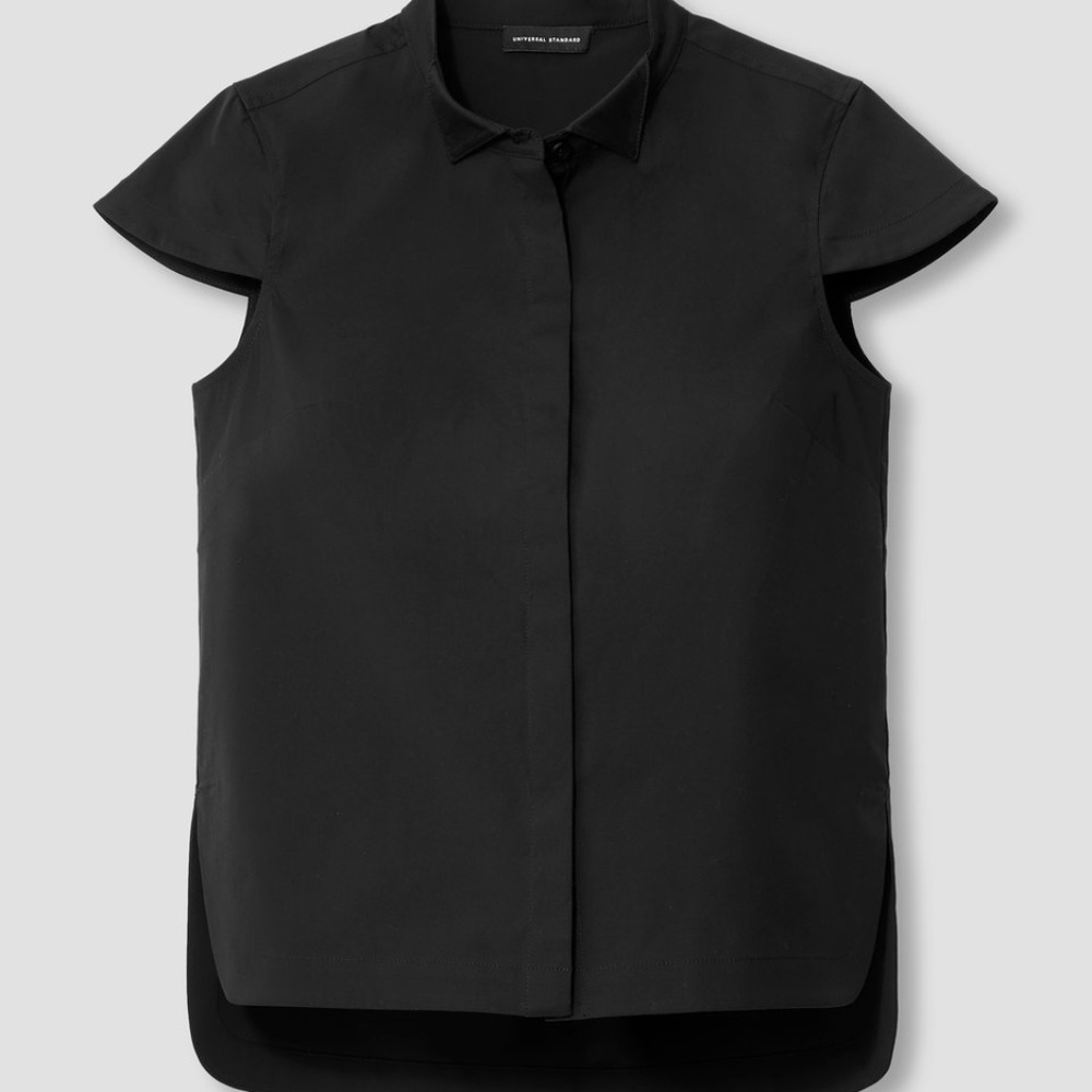 Universal Standard Aster Tuxedo Collar Top NWT